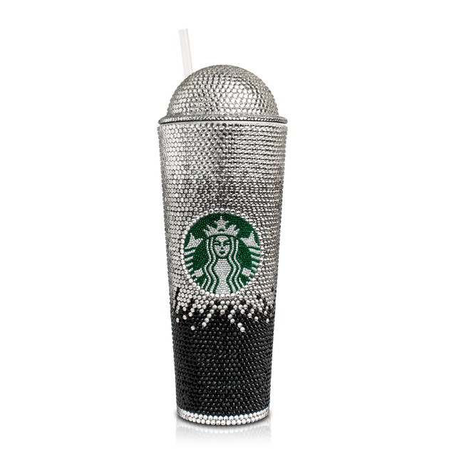 Starbucks Tumbler Personalized White Pearls Silver Rhinestones Crystal –  Americano Crystals