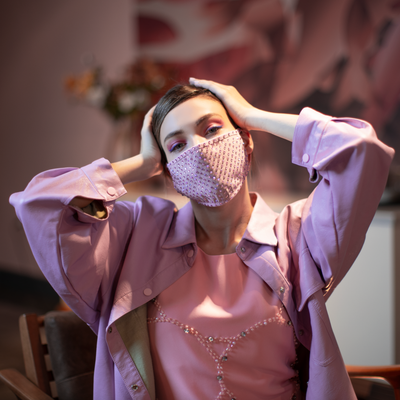 Cute Pink Designer Face Mask