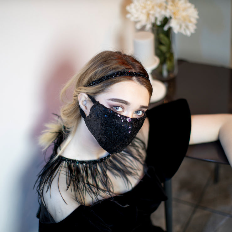 Sequin Designer Face Mask Fashion