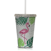 Xmas Holiday Christmas Gifts for Her - Flamingo Art Crystal Cup
