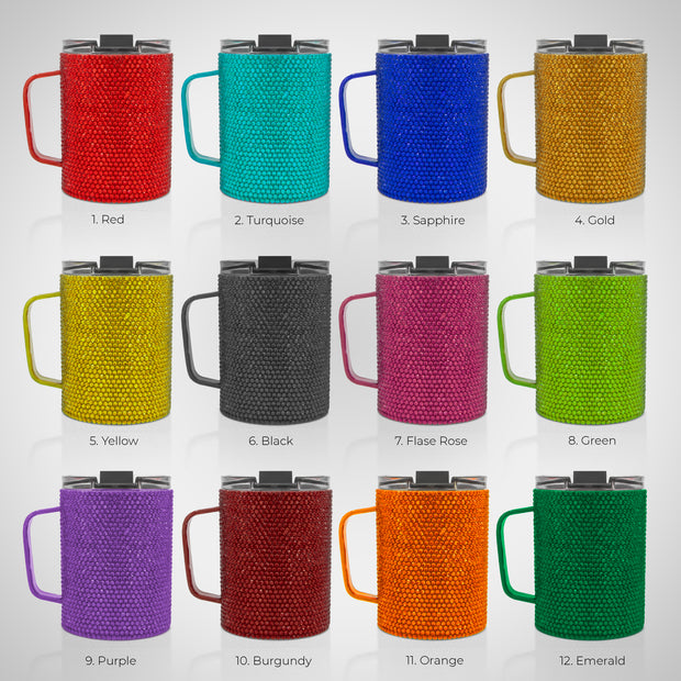 Bling Coffee Tumbler | Bedazzled Unique Coffee Mug