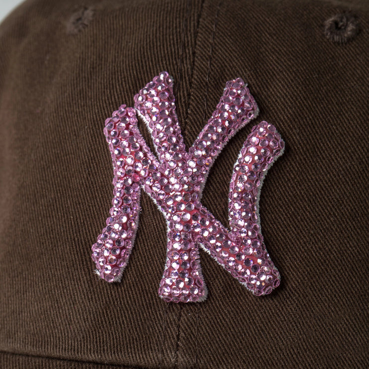 Bling NY Yankees Baseball Cap - Brown