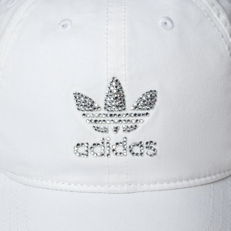 Bling Adidas Hat - White