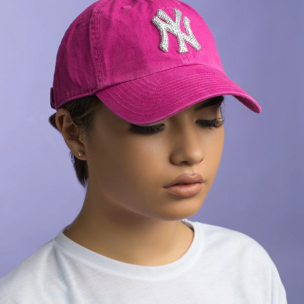 Bling New York Yankees Hat - Fuschia