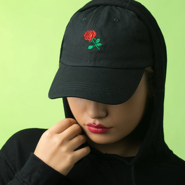 Bling Rose Women's Hat - Black