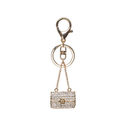 Silver Rhinestone Bag Charm | Bling Keychain